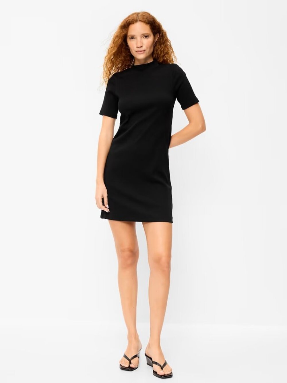 NWT Body Con Ribbed Mini Dress with Half Sleeves
